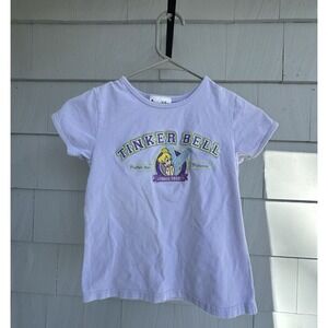 Disney Tinker Bell Girls Tee M 7-9 Lavender Walt Disney World Shirt